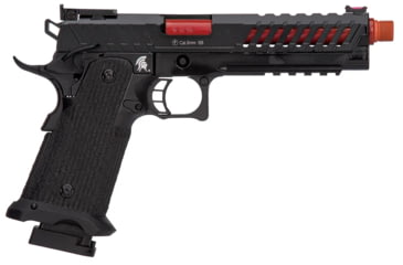 Image of Lancer Tactical Knightshade Hi-Capa Gas Blowback Airsoft Pistol, Black/Red, LTX-6BR