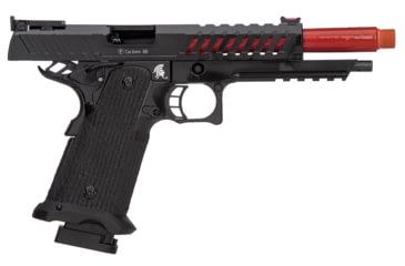 Image of Lancer Tactical Knightshade Hi-Capa Gas Blowback Airsoft Pistol, Black/Red, LTX-6BR