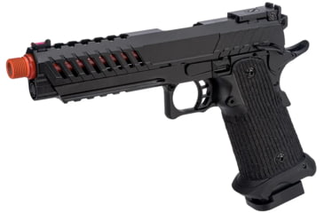 Image of Lancer Tactical Knightshade Hi-Capa Gas Blowback Airsoft Pistol, Black/Red, LTX-6BR