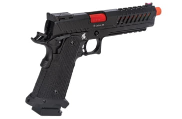 Image of Lancer Tactical Knightshade Hi-Capa Gas Blowback Airsoft Pistol, Black/Red, LTX-6BR
