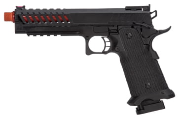 Image of Lancer Tactical Knightshade Hi-Capa Gas Blowback Airsoft Pistol, Black/Red, LTX-6BR