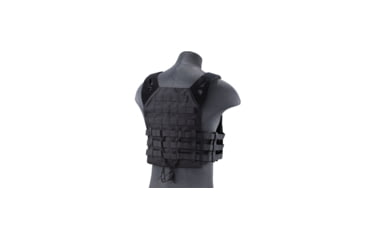 Image of Lancer Tactical Lightweight Molle Tactical Vest with Retention Cords, Black, CA-1897B