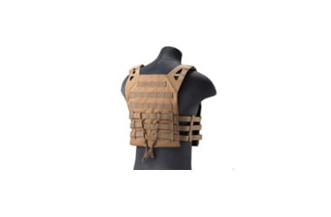 Image of Lancer Tactical Lightweight Molle Tactical Vest with Retention Cords, Tan, CA-1897K