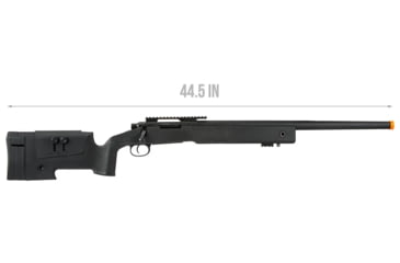 Image of Lancer Tactical M40A3 Bolt Action Airsoft Sniper Rifle, Black, LT-M40A3B
