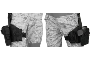 Image of Lancer Tactical MOLLE Platform Drop Leg Pistol Holster, Black, CA-324BN