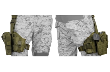 Image of Lancer Tactical MOLLE Platform Drop Leg Pistol Holster, Olive Drab, CA-324G