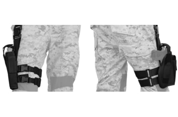Image of Lancer Tactical Nylon 92F Drop Leg Holster, Black, CA-323BN