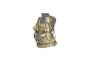 Image of Lancer Tactical Nylon Cross Draw Vest w/Holster, Camo, CA-310CN