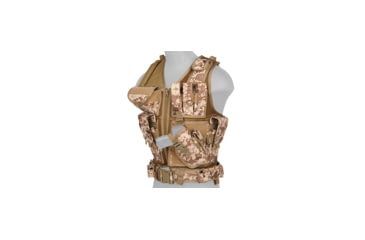 Image of Lancer Tactical Nylon Cross Draw Vest w/Holster, Desert Digital, CA-310DDN