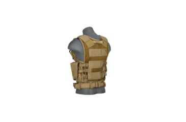 Image of Lancer Tactical Nylon Cross Draw Vest w/Holster, Khaki, CA-310KN
