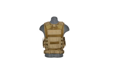 Image of Lancer Tactical Nylon Cross Draw Vest w/Holster, Khaki, CA-310KN