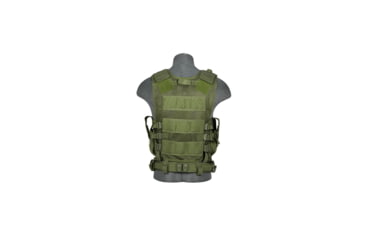 Image of Lancer Tactical Nylon Cross Draw Vest w/Holster, Olive Drab, CA-310GN