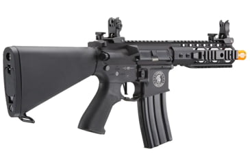 Image of Lancer Tactical Proline 7in KeyMod Airsoft AEG Rifle w/ Stubby Stock, Black, LT-14BBU-G2-ME