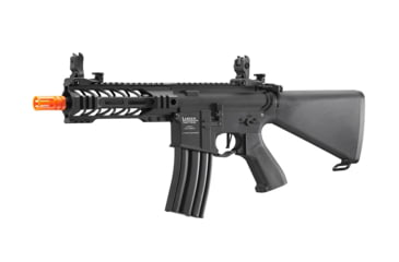 Image of Lancer Tactical Proline 7in M-LOK Battle Hawk Airsoft AEG w/ Stubby Stock, Black, LT-34BU7-G2-ME