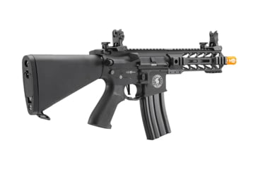 Image of Lancer Tactical Proline 7in M-LOK Battle Hawk Airsoft AEG w/ Stubby Stock, Black, LT-34BU7-G2-ME