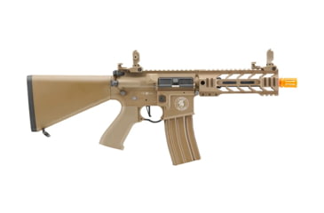 Image of Lancer Tactical Proline 7in M-LOK Battle Hawk Airsoft AEG w/ Stubby Stock, Tan, LT-34TU7-G2-ME