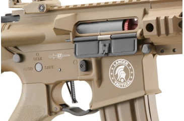 Image of Lancer Tactical Proline 7in M-LOK Battle Hawk Airsoft AEG w/ Stubby Stock, Tan, LT-34TU7-G2-ME