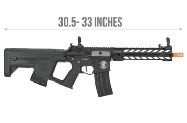 Image of Lancer Tactical Proline Enforcer Battle Hawk 10in M4 Airsoft Rifle w/ Alpha Stock, Black, LT-34BB10-G2-ME