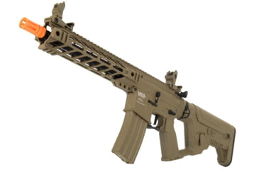 Image of Lancer Tactical Proline Enforcer Battle Hawk 10in M4 Airsoft Rifle w/ Alpha Stock, Tan, LT-34TB10-G2-ME