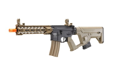 Image of Lancer Tactical Two-Tone Enforcer Battle Hawk Airsoft AEG w/ Alpha Stock, Black/Tan, LT-34XB10-G2-ME