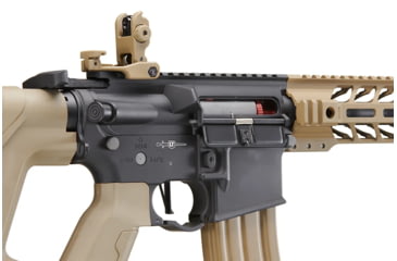 Image of Lancer Tactical Two-Tone Enforcer Battle Hawk Airsoft AEG w/ Alpha Stock, Black/Tan, LT-34XB10-G2-ME