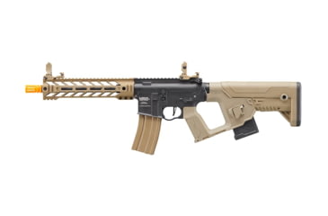 Image of Lancer Tactical Two-Tone Enforcer Battle Hawk Airsoft AEG w/ Alpha Stock, Black/Tan, LT-34XB10-G2-ME