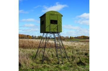 Image of Landmark Permanent Blinds Landmark 6 x 6 Permament Blind, Dark Green LM600