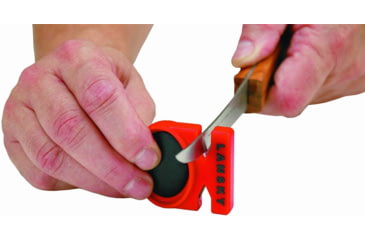 Image of Lansky Sharpeners Quick Fix Knife Sharpener, 2.38in Overall, Burgundy ABS Handle w/Logo, LS09889