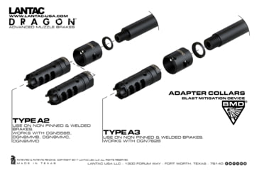 Image of Lantac A2 Bmd Complete - 556, 9mm, Mpx, Ak, 01-MD-A2-BMD-COMP