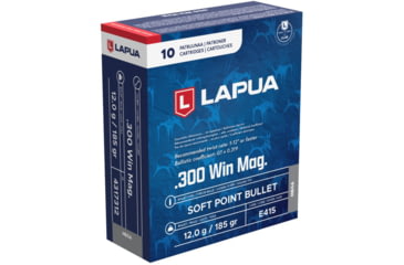 Image of Lapua .300 Win Mag 185 Grain Mega Brass Cased Rifle Ammo, 10 Rounds, 4317312