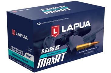 Image of Lapua 6.5x55 Swede 144 Grain MaxRange Target OTM Brass Cased Rifle Ammunition