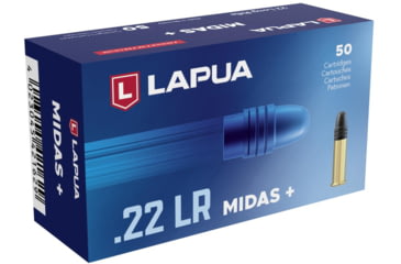 Image of Lapua Midas .22 Long Rifle 40 grain Lead Round Nose Brass Cased Rimfire Ammo, 50 Rounds, 420162