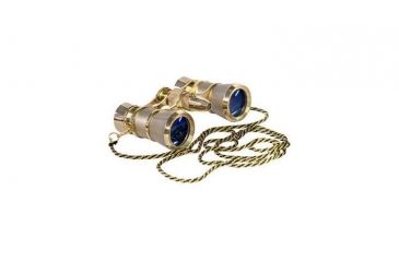 Image of Lascala Optics Carmen Opera Glasses, Flashlight and Chain, Platinum Body, Silver Rings LSCFL-06
