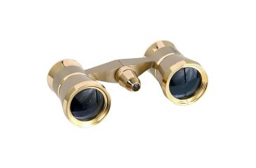 Image of LaScala Optics OTHELLO Opera Glasses 3X25 Binoculars With Red Light, COLORS Titanium Body, Golden Rings LaScala OTHELLO Opera Glasses