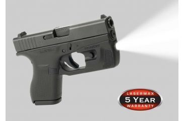 Image of LaserMax CenterFire LED Weapon Light for Glock 42 and Holster CF-G42-LC