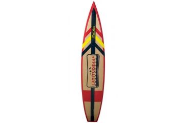 Image of Latitude 44 Metolius Paddle Board, Pine Wood, T6-TEC Construction, 12,6in, Red, Black, Yellow, Wood, L44MET126