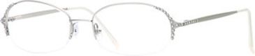 Image of Laura Ashley Alyssa SELA ALYS00 Eyeglass Frames - Silver SELA ALYS005235 SV