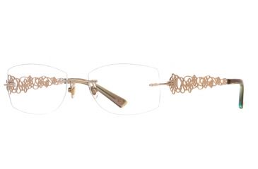 Image of Laura Ashley Carrie SELA CARR00 Progressive Prescription Eyeglasses - Satin Gold SELA CARR005440 GO
