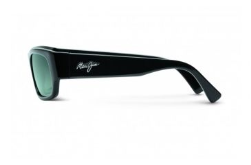 Image of Maui Jim Lava Flow Sunglasses w/ Gloss Black Frame and Neutral Grey Lenses - GS250-02, Side View