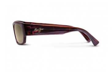 Image of Maui Jim Lava Flow Sunglasses w/ Burgundy Tortoise Frame and HCL Bronze Lenses - HS250-10B, Side View