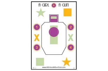 Image of Law Enforcement Targets A Girl &amp; A Gun Training Target, Pack of 100, 23x35, AGG