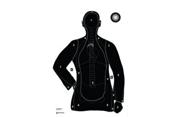 Image of Law Enforcement Targets B-21E Blue With Anatomy Scoring 23x35 Inch 100 Per Pack