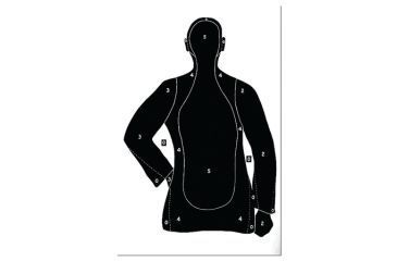 Image of Law Enforcement Targets B-21E Economy 25 Yard Silhouette Target 23x35 Inch Black 100 Per Case