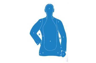 Image of Law Enforcement Targets B-21E Economy 25 Yard Silhouette Target 23x35 Inch Blue 100 Per Case