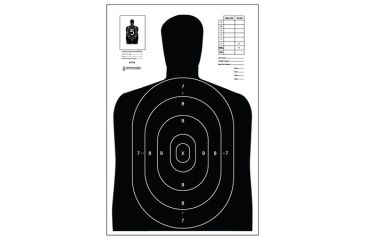 Image of Law Enforcement Targets B-27E Economy Silhouette Target 23x35 Inch Black 100 Per Case