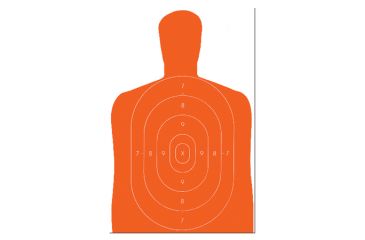 Image of Law Enforcement Targets B-27E Economy Silhouette Target 23x35 Inch Orange 100 Per Case
