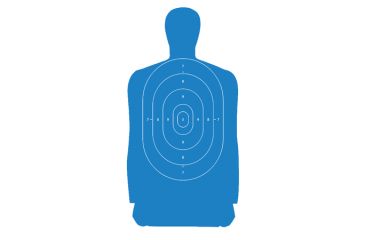 Image of Law Enforcement Targets B-27S Standard Silhouette Target 24x45 Inch Blue 100 Per Case