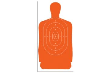 Image of Law Enforcement Targets B-27S Standard Silhouette Target 24x45 Inch Orange 100 Per Case