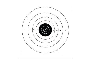 Image of Law Enforcement Targets B-8 25 Yard Timed And Rapid Fire Bullseye Target 21x24 Inch Black 100 Per Case