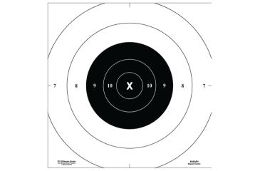 Image of Law Enforcement Targets B-8C-P Replacement Center For B-8 Bullseye Targets 10.5x10.5 Inch Black 100 Per Case
